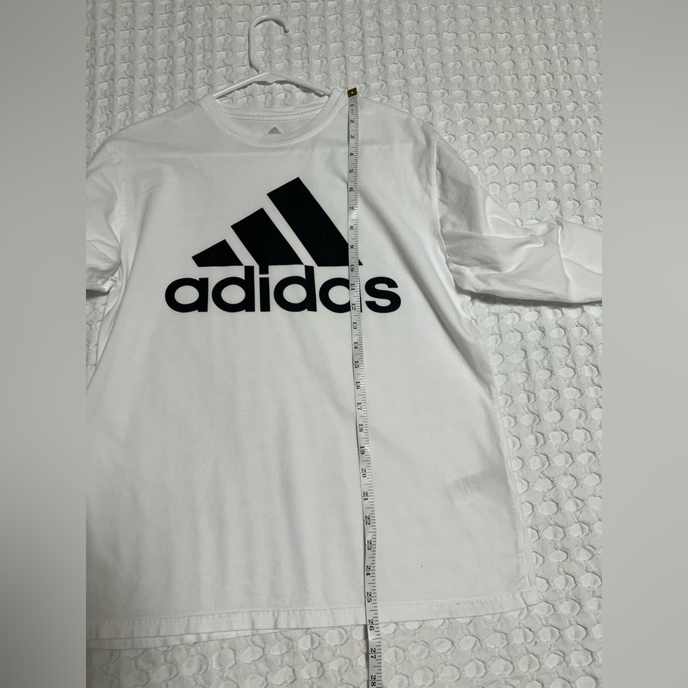 Adidas Men's Long Sleeve Golf Tee in White - Picture 7 of 8